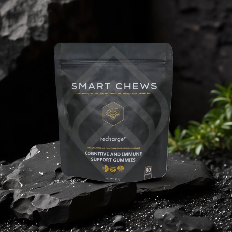 Smart Chews funkcionalni bomboni – naravna moč medicinskih gliv za energijo, koncentracijo in dobro počutje