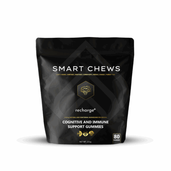 Smart Chews funkcionalni bomboni – vrečka z mešanico medicinskih gliv za fokus, energijo in dobro počutje